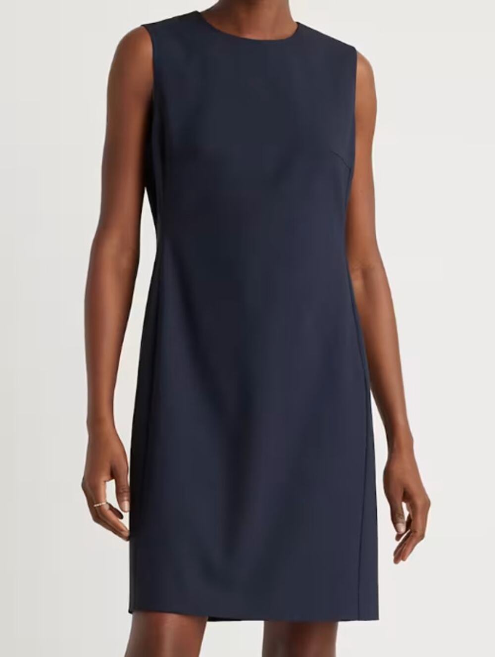 Quince NWT Italian Wool Sleeveless Dress Navy Sz 4